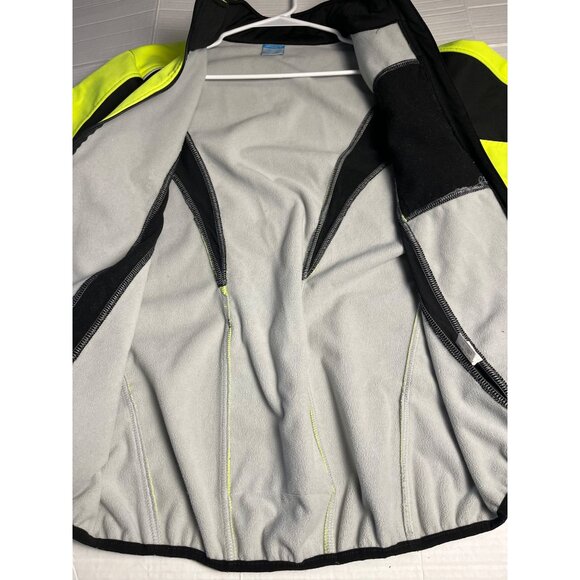 Arsuxeo Mens Cycling Jacket Neon  M windproof fleece lined reflective - Picture 7 of 11